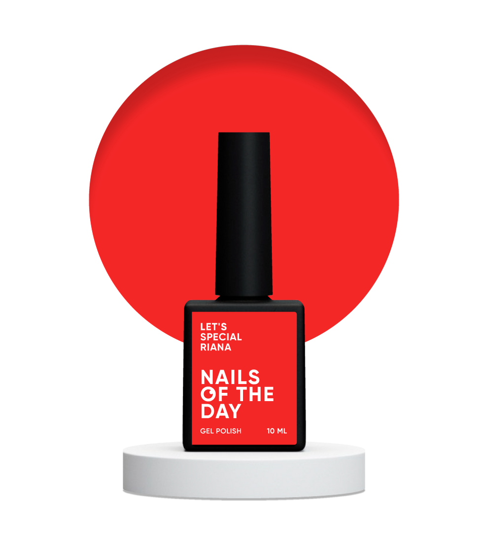 NAILSOFTHEDAY Let's Special Riana - esmalte semipermanente de uñas en gel rojo brillante que cubre una capa, 10 ml
