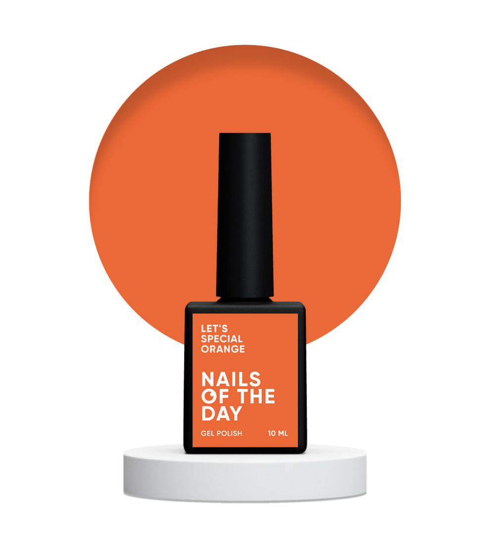 NAILSOFTHEDAY Let's Special Orange - Esmalte de uñas semipermanente especial naranja/zanahoria superpuesto en una capa, 10 ml