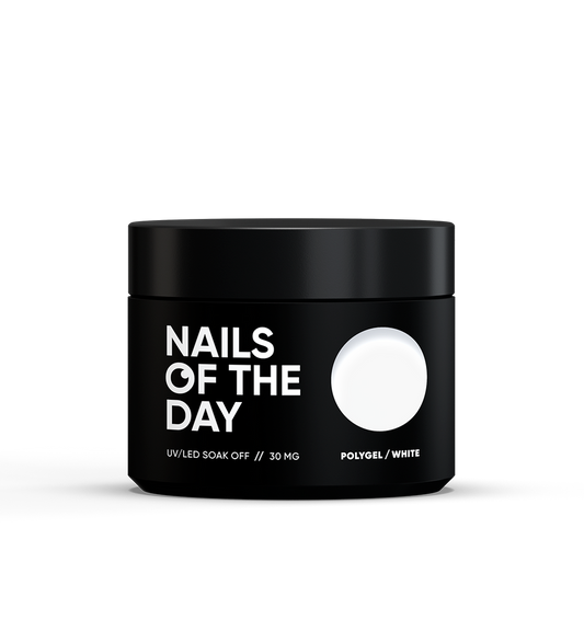 NAILSOFTHEDAY Polygel blanco — Polygel de grano fino color blanco, 30 g