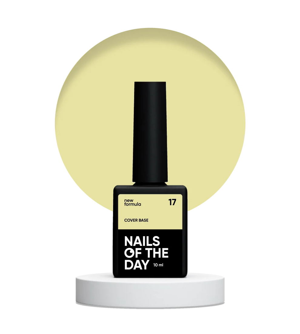 Nailsoftheday Cover base NEW Formula 17 - base camuflaje de color suave limón, para uñas, 10 ml
