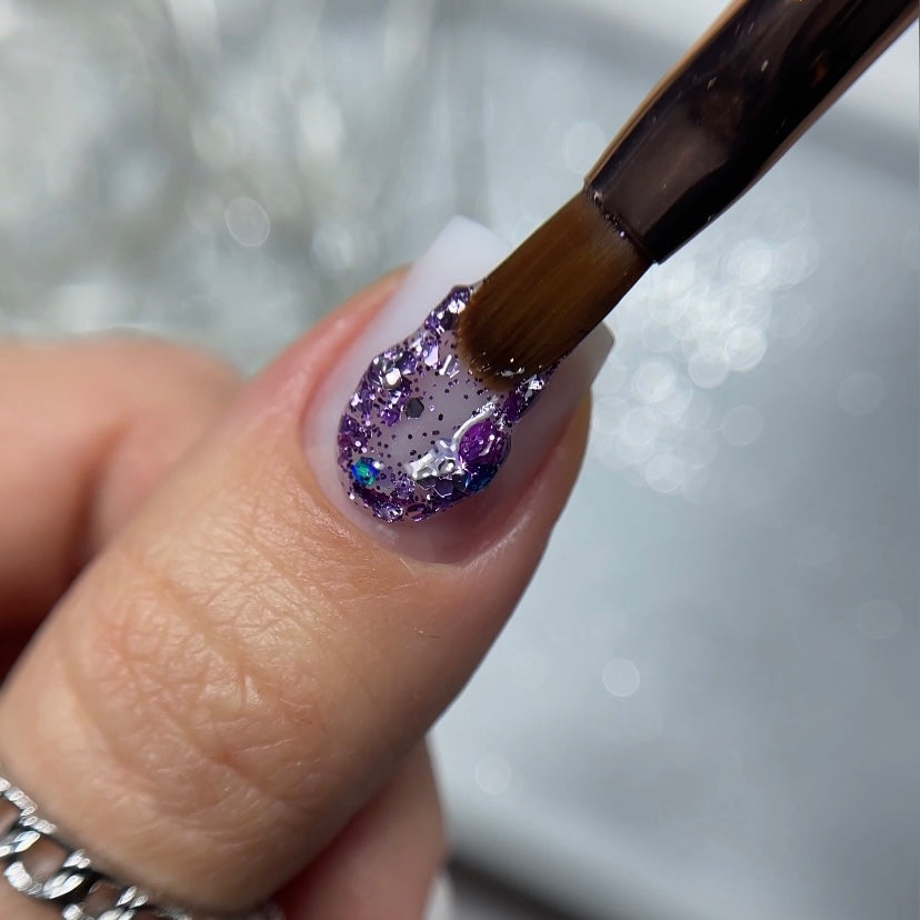 NAILSOFTHENIGHT Dream gel 03 — gel de diseño con increíbles hexágonos de diferentes tamaños y purpurina para uñas, 5 g