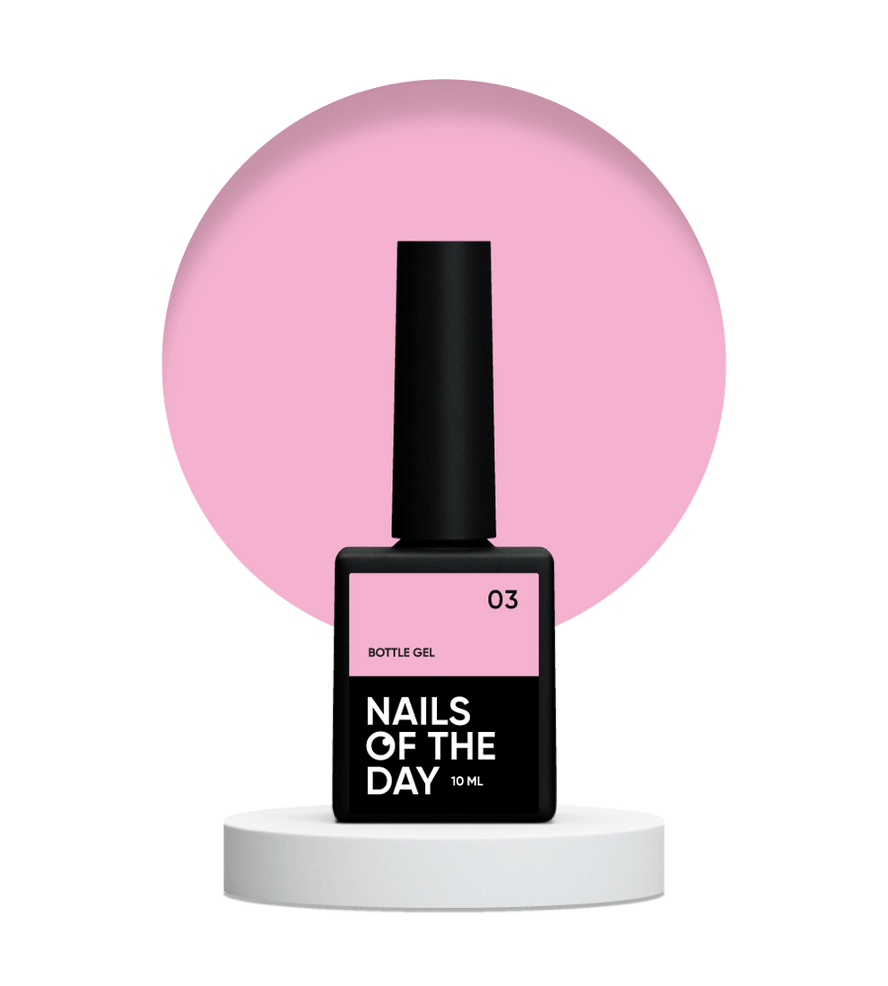 NAILSOFTHEDAY Bottle gel 03 – gel ultrafuerte rosa claro, 10 ml