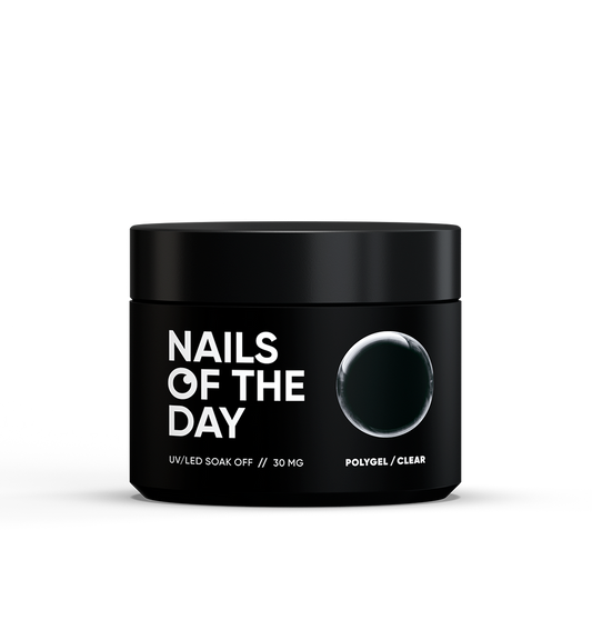 NAILSOFTHEDAY Polygel Clear— Polygel de grano fino, transparente 30 g